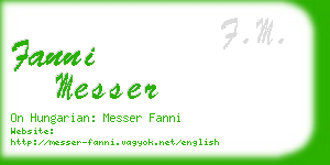 fanni messer business card